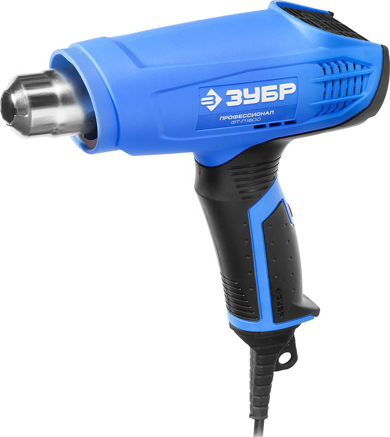 ЗУБР 1600 Вт, 1 режим: 350°С  2 режим: 550°С, фен технический ФТ-П1600 Профессионал купить по цене 3&nbsp;850 ₽ в интернет магазине ТЕХСАД