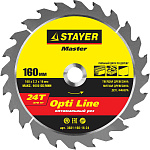 STAYER Ø 160 x 16 мм, 24T, диск пильный по дереву 3681-160-16-24 купить по цене 222 ₽ в интернет магазине ТЕХСАД