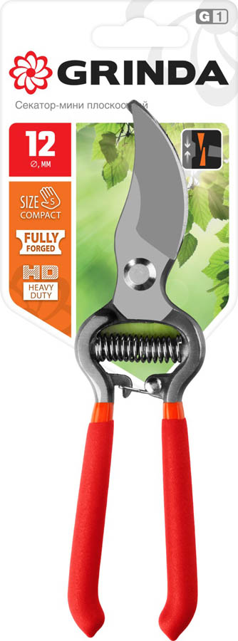 GRINDA 200 мм, цельнокованый, плоскостной секатор 423103 купить по цене 710 ₽ в интернет магазине ТЕХСАД
