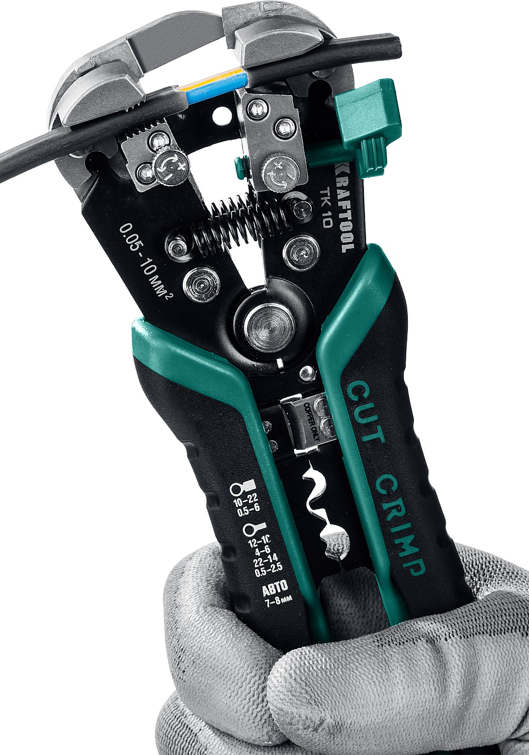 KRAFTOOL 0.05-10 мм², стриппер автоматический многофункциональный TK-10 22639 купить по цене 2&nbsp;690 ₽ в интернет магазине ТЕХСАД