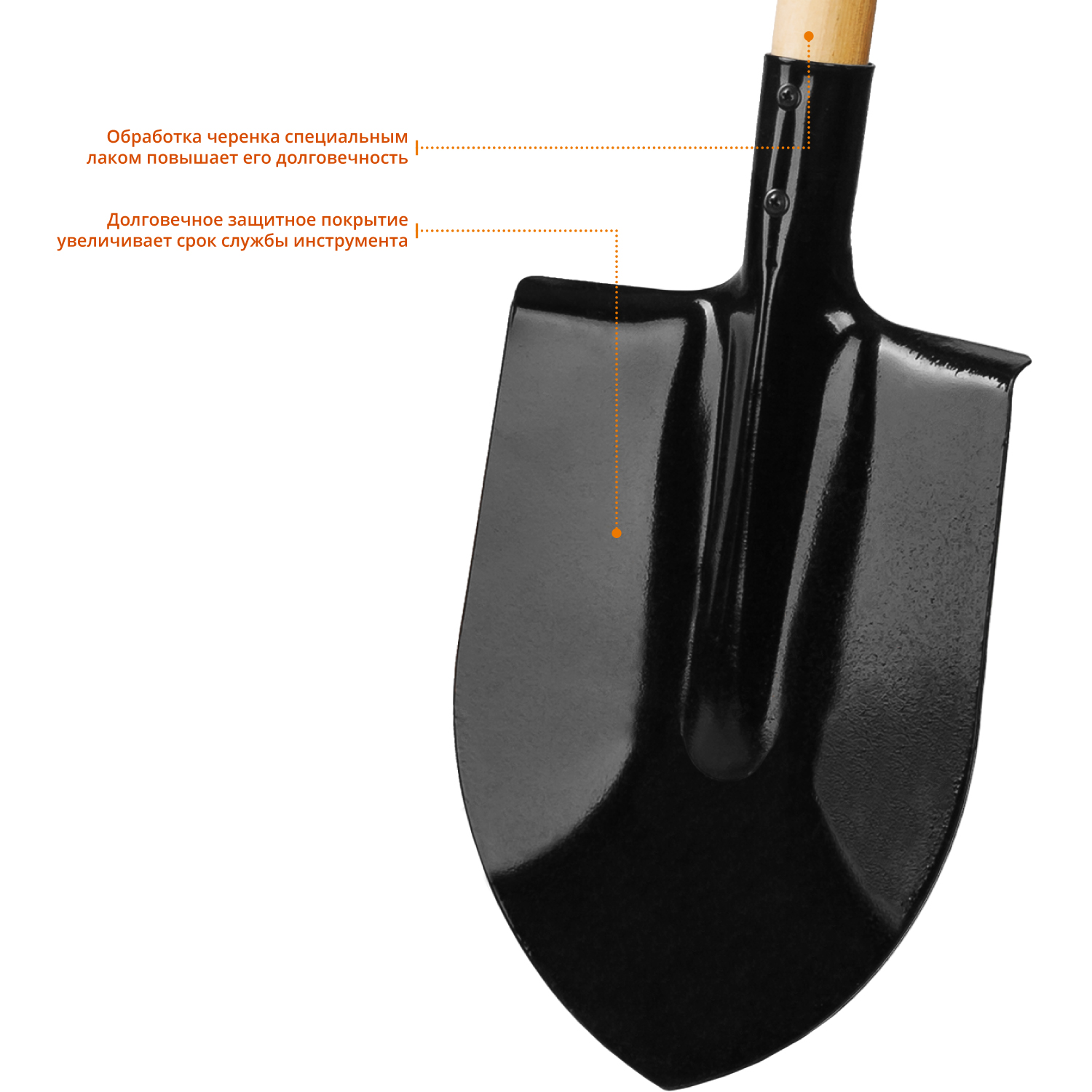 GRINDA 285x205x1420 мм, деревянный черенок, лопата штыковая 421821_z01 купить по цене 850 ₽ в интернет магазине ТЕХСАД