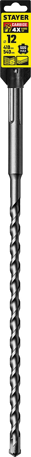 STAYER 12 х 410 мм, SDS-max, бур по бетону 29370-410-12 Professional купить по цене 900 ₽ в интернет магазине ТЕХСАД