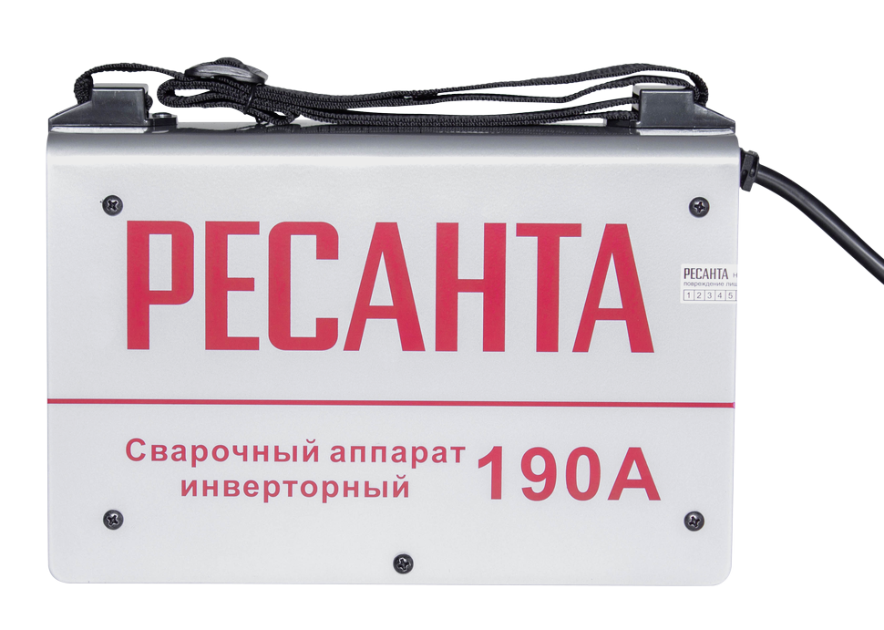 Сварочный аппарат инверторный Ресанта САИ 190 купить по цене 8&nbsp;091 ₽ в интернет магазине ТЕХСАД