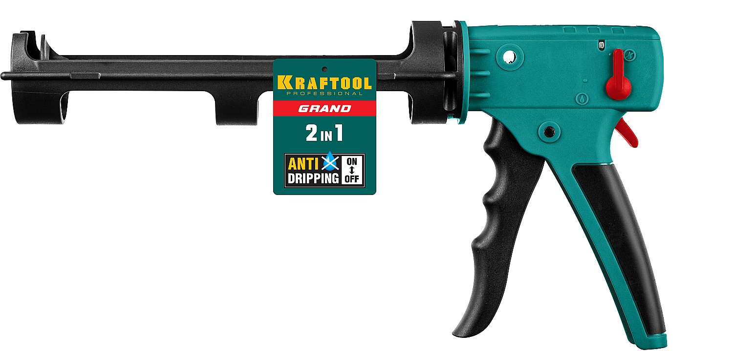 KRAFTOOL 310 мл, скелетный пистолет для герметика Grand 2-in-1 06674 купить по цене 1&nbsp;050 ₽ в интернет магазине ТЕХСАД