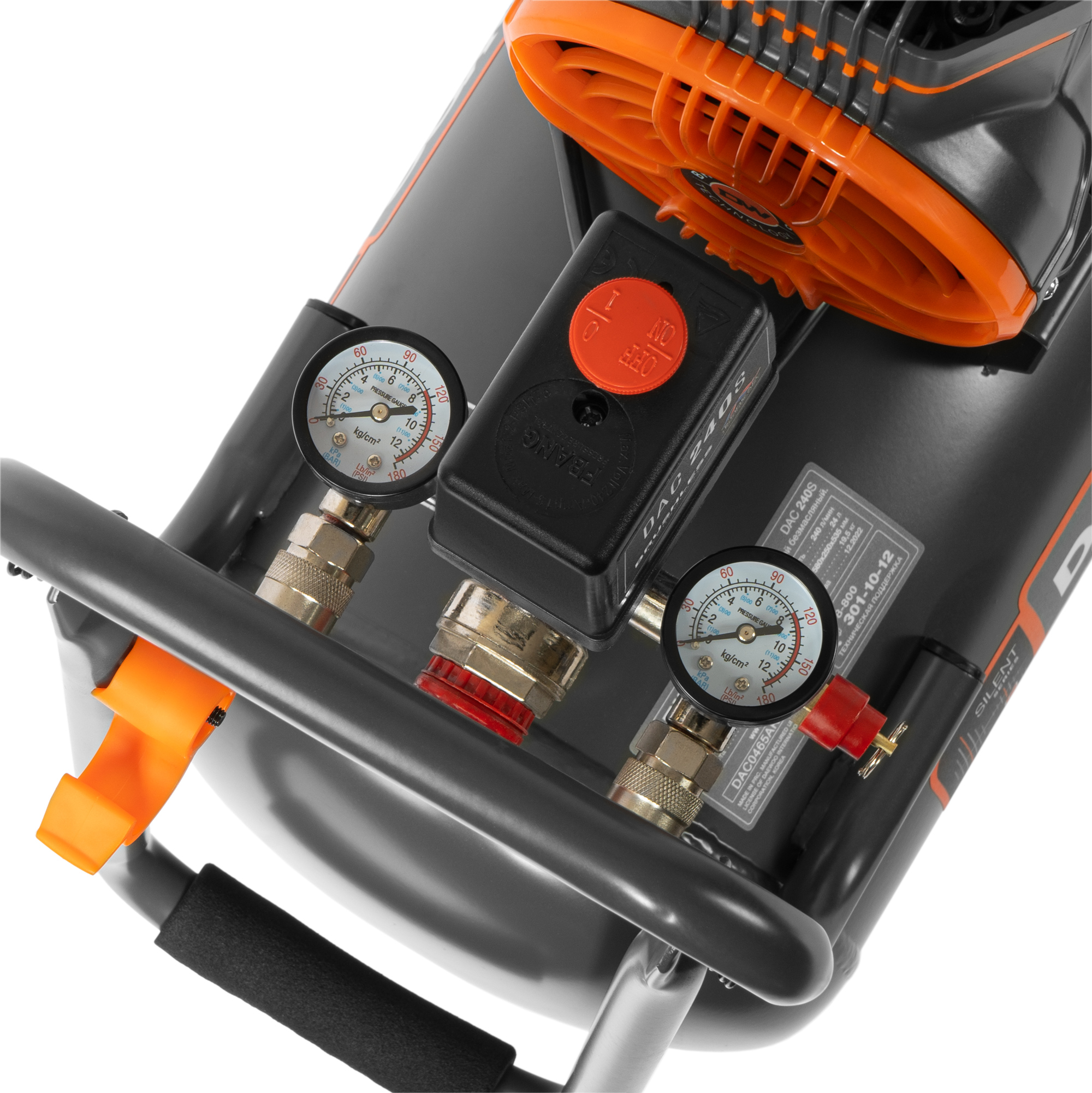 Компрессор безмасляный DAEWOO DAC 240S купить по цене 18&nbsp;990 ₽ в интернет магазине ТЕХСАД