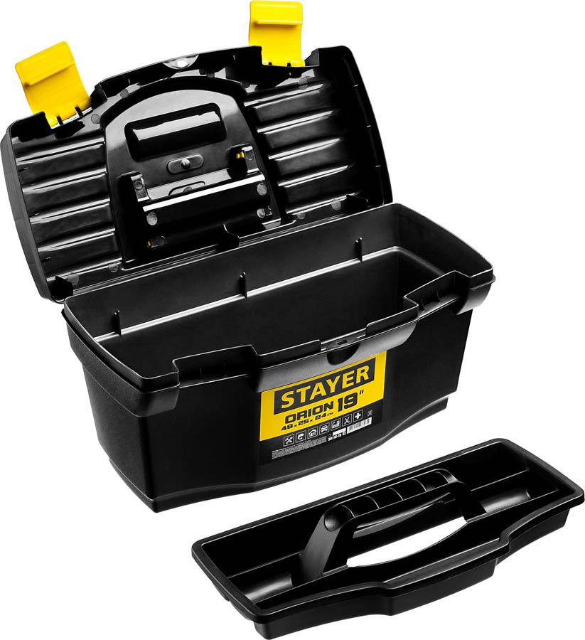 STAYER 480 х 250 х 240мм (19''), пластиковый, ящик для инструментов ORION-19 38110-18_z03 купить по цене 1&nbsp;240 ₽ в интернет магазине ТЕХСАД