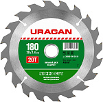 URAGAN Ø 180 x 20 мм, 20T, диск пильный по дереву 36800-180-20-20 купить по цене 208 ₽ в интернет магазине ТЕХСАД