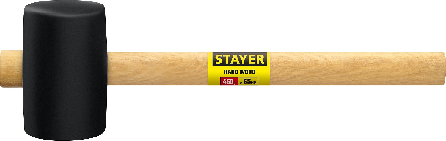 STAYER 450 г, киянка резиновая черная с деревянной ручкой 20505-65 Master купить по цене 254 ₽ в интернет магазине ТЕХСАД