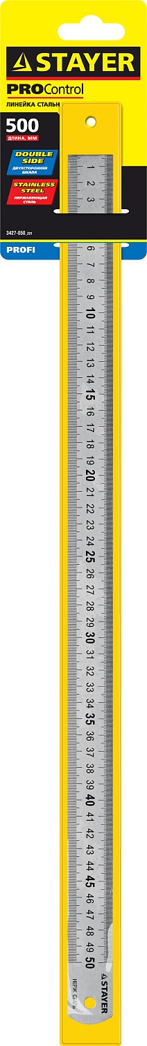 STAYER 0.5 м х 28 х 0.9 мм, линейка стальная 3427-050_z01 купить по цене 340 ₽ в интернет магазине ТЕХСАД