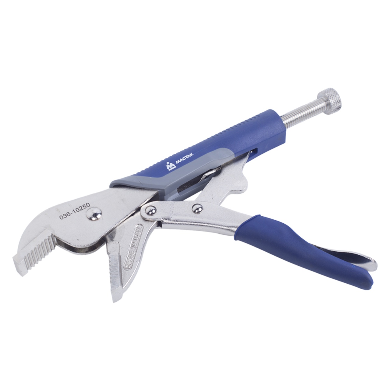 Зажим с фиксатором 250 мм, с прямыми губками МАСТАК 036-10250H купить по цене 1&nbsp;810 ₽ в интернет магазине ТЕХСАД