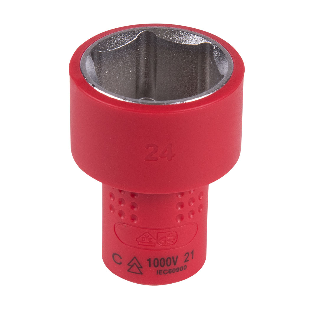 Головка торцевая диэлектрическая шестигранная 3/8'', 24 мм KING TONY 3335VE24M купить по цене 1&nbsp;210 ₽ в интернет магазине ТЕХСАД