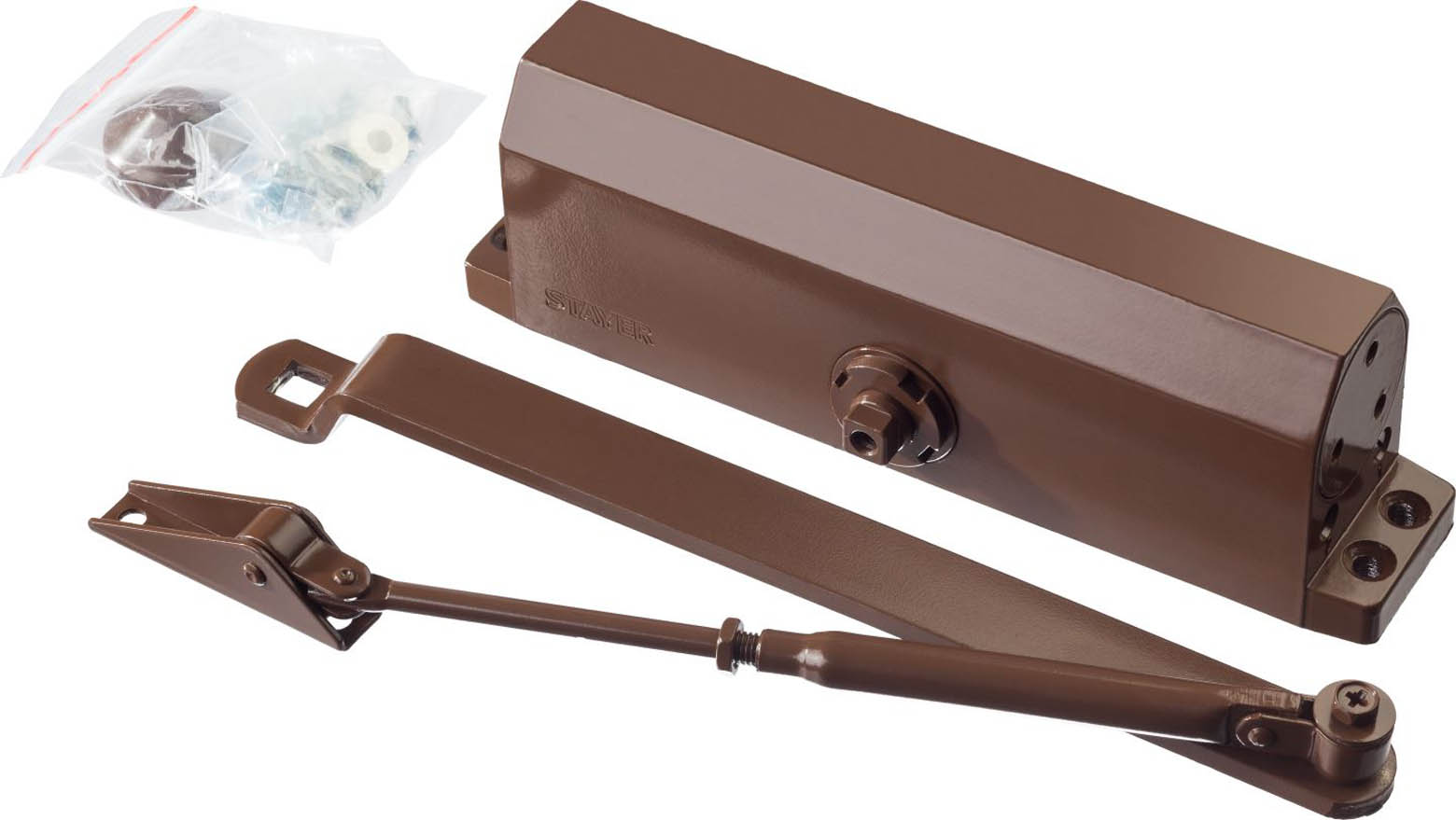 STAYER вес двери 100 кг, высота 50 мм, материал силумин, доводчик дверной MAXComfort 37917-100 купить по цене 3&nbsp;470 ₽ в интернет магазине ТЕХСАД