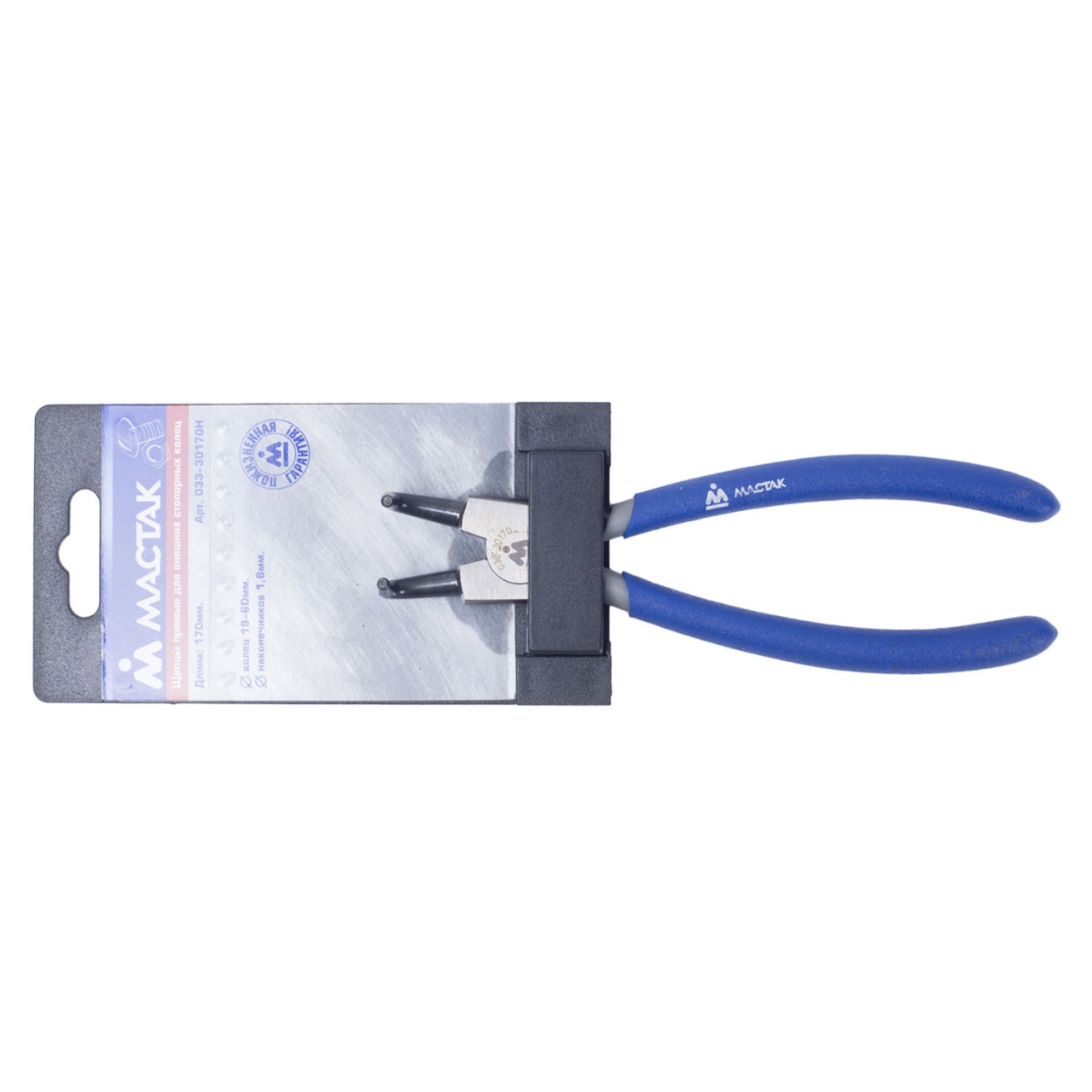 Съемник для стопорных колец 170 мм, загнутые, разжатие МАСТАК 033-30170H купить по цене 1&nbsp;840 ₽ в интернет магазине ТЕХСАД