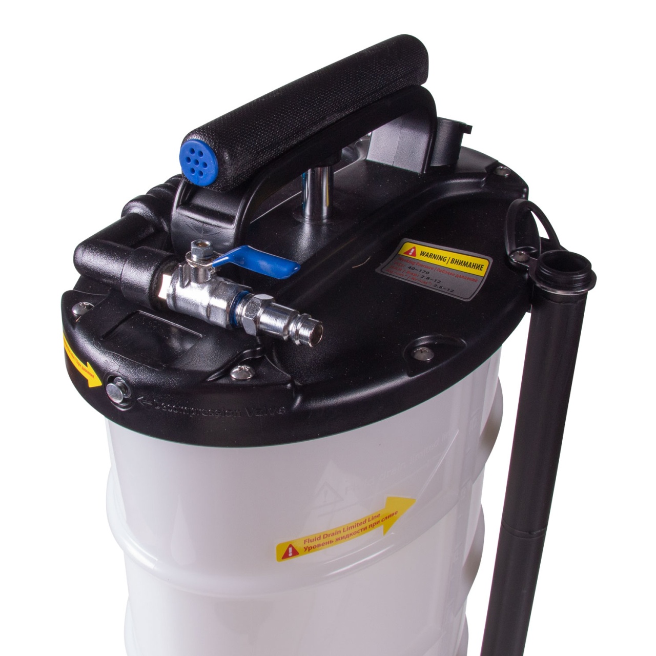 Устройство для откачки масла, 9,5 л, пневматическое/ручное МАСТАК 130-00095 купить по цене 20&nbsp;550 ₽ в интернет магазине ТЕХСАД