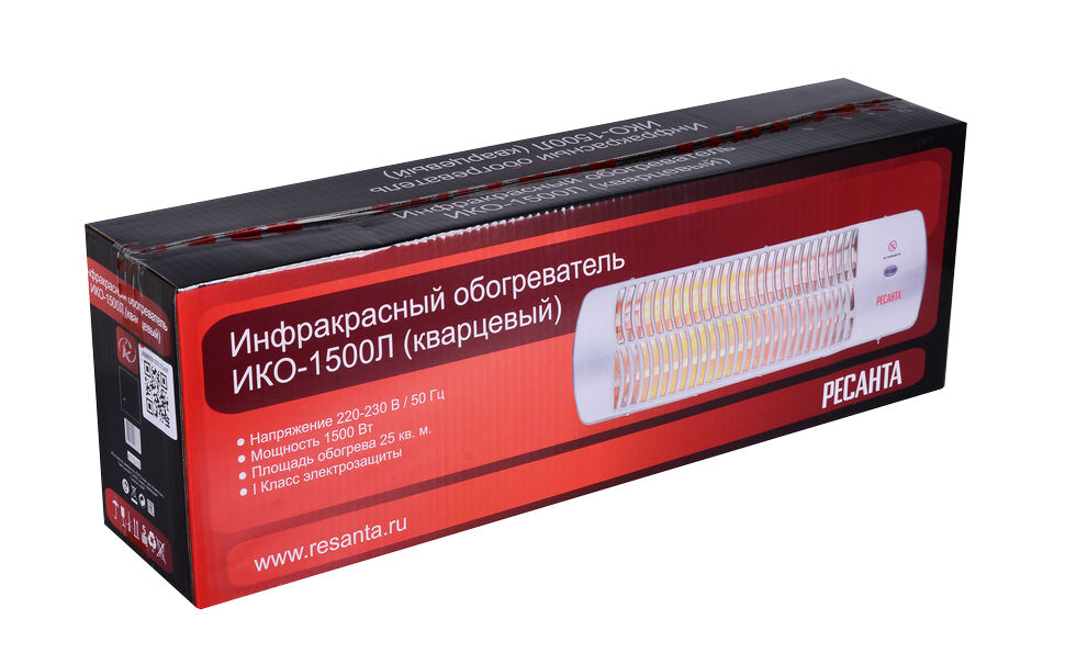 Инфракрасный обогреватель (кварцевый) Ресанта ИКО-1500Л купить по цене 2&nbsp;190 ₽ в интернет магазине ТЕХСАД
