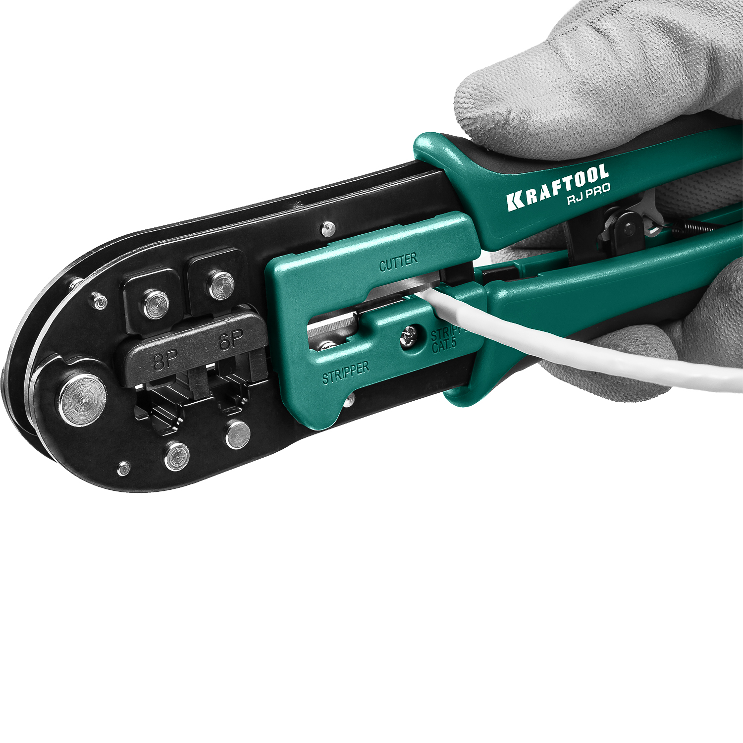 KRAFTOOL RJ45, RJ11/RJ12, кримпер универсальный 22698 купить по цене 3&nbsp;320 ₽ в интернет магазине ТЕХСАД