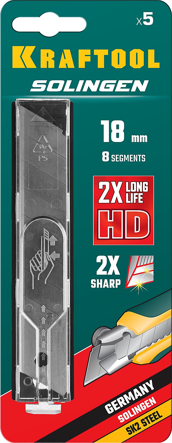 KRAFTOOL 18 мм, 5 шт, лезвия сегментированные SG-18 09605-18-S5_z02 купить по цене 340 ₽ в интернет магазине ТЕХСАД