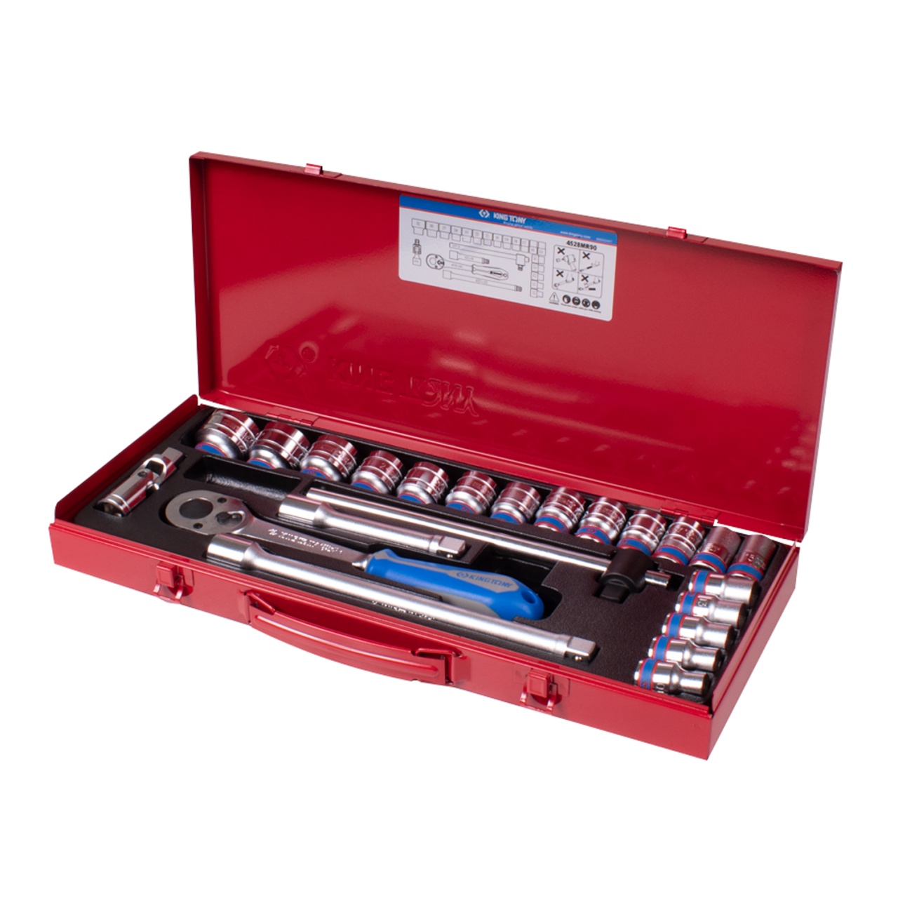 Набор торцевых головок с принадлежностями 1/2'', шестигранные, 10-32 мм, 23 предмета KING TONY 4528MR90 купить по цене 12&nbsp;050 ₽ в интернет магазине ТЕХСАД