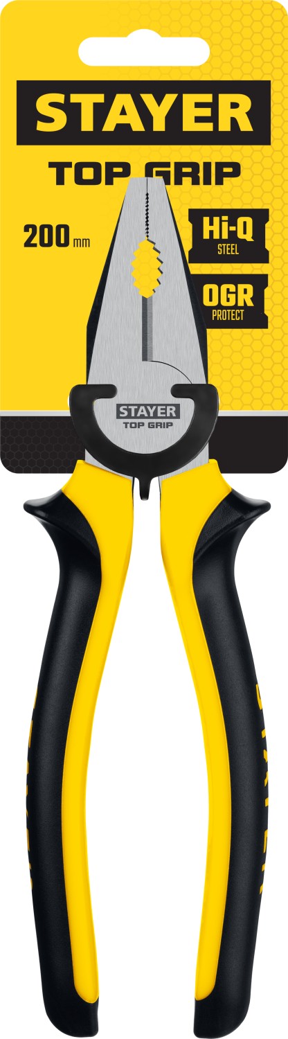 STAYER 200 мм, плоскогубцы комбинированные TOPGrip 2205-1-20_z02 купить по цене 490 ₽ в интернет магазине ТЕХСАД