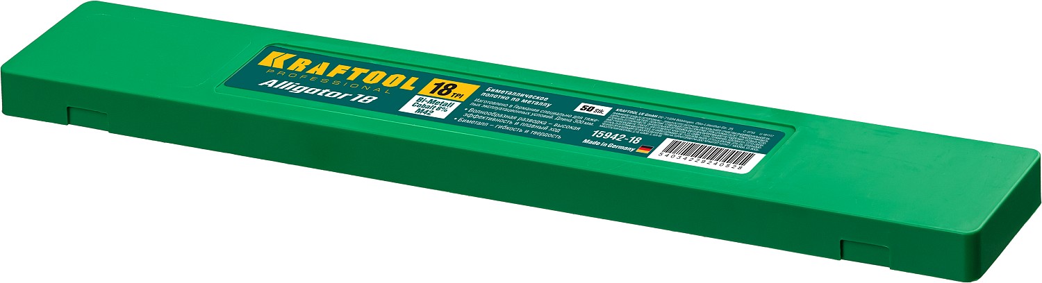 KRAFTOOL 300 мм, биметаллическое полотно по металлу Alligator-18 15942-18 купить по цене 193 ₽ в интернет магазине ТЕХСАД