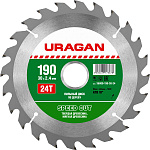 URAGAN Ø 190 x 30 мм, 24T, диск пильный по дереву 36800-190-30-24 купить по цене 423 ₽ в интернет магазине ТЕХСАД