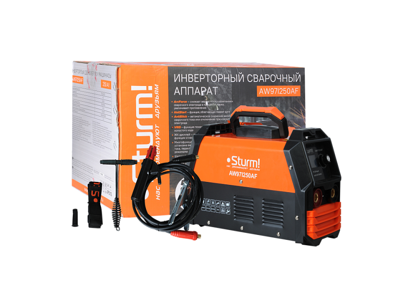 Сварочный инвертор Sturm! AW97I250AF купить по цене 11&nbsp;990 ₽ в интернет магазине ТЕХСАД