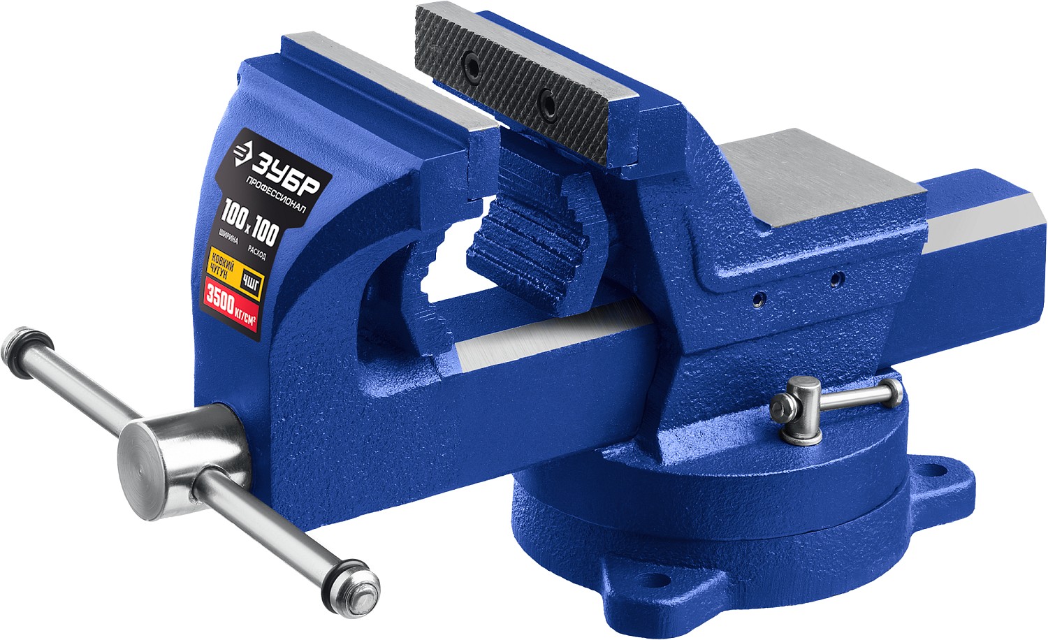 ЗУБР 100 мм, с регулировкой компенсации люфта, тиски индустриальные 32703-100_z01 Профессионал купить по цене 4&nbsp;394 ₽ в интернет магазине ТЕХСАД