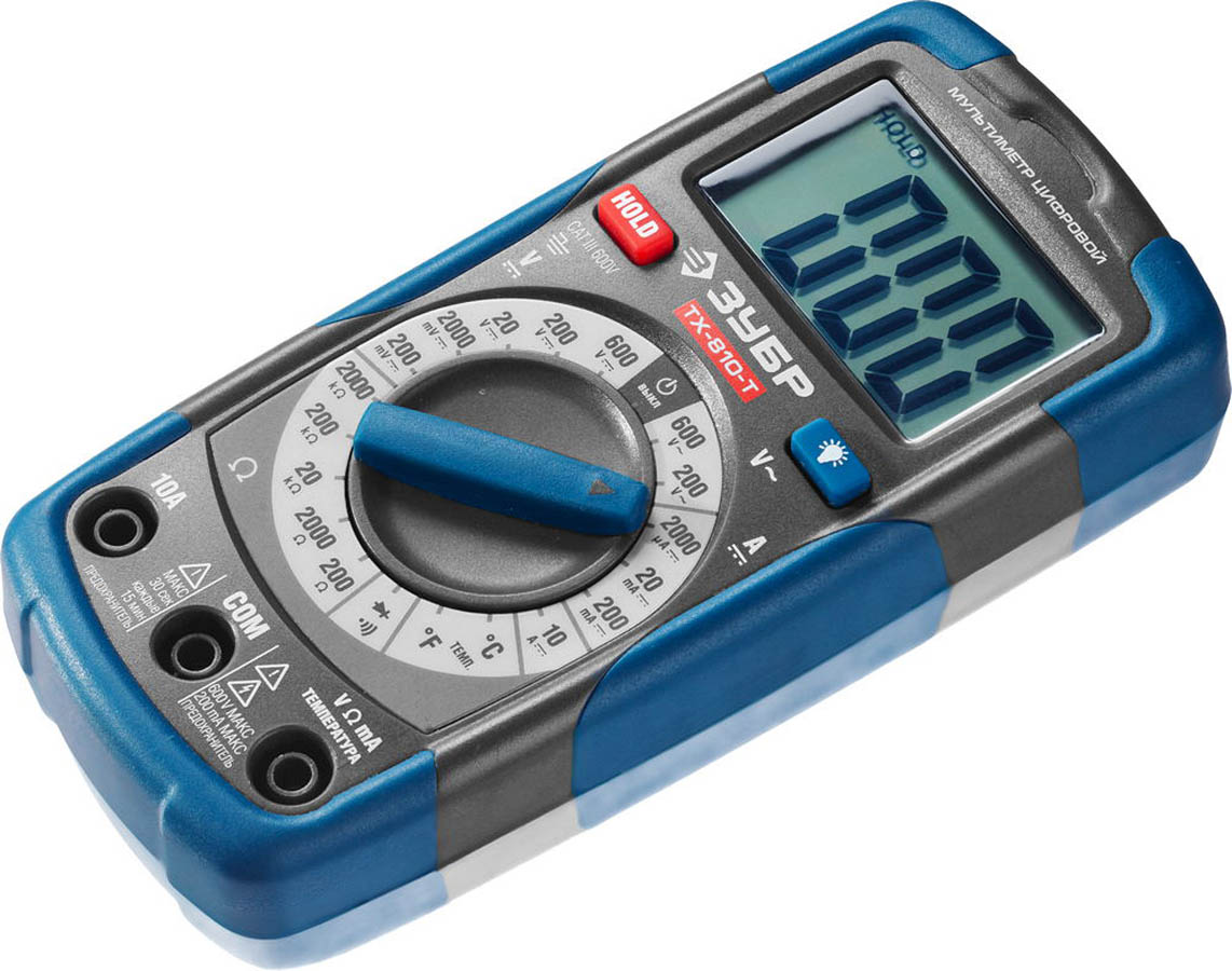 ЗУБР мультиметр цифровой ТХ-810-Т 59810 купить по цене 2&nbsp;680 ₽ в интернет магазине ТЕХСАД