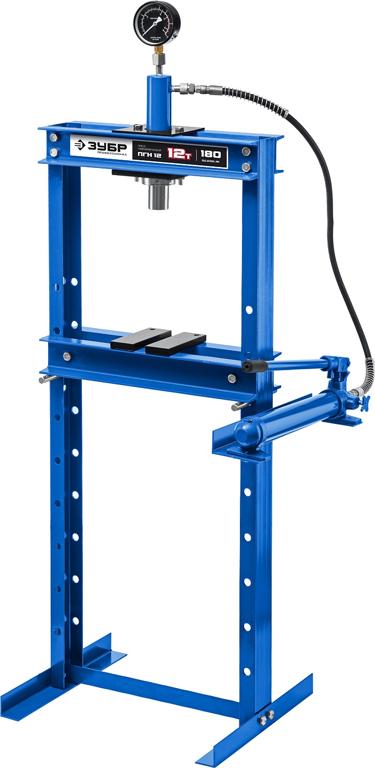 ЗУБР 12 т, с гидронасосом и манометром, пресс гидравлический ПГН-12 43072-12 Профессионал купить по цене 43&nbsp;540 ₽ в интернет магазине ТЕХСАД