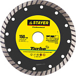 STAYER Ø 150х22.2 мм, алмазный, сегментный, круг отрезной для УШМ TURBO-Pro 3662-150_z01 Professional купить по цене 662 ₽ в интернет магазине ТЕХСАД