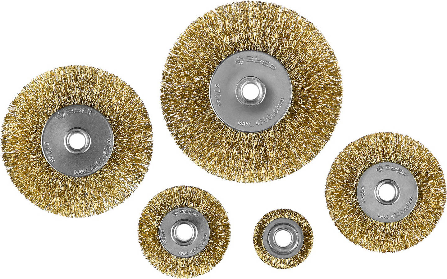 ЗУБР 5 шт, латунированная проволока, набор щеток дисковых для дрели 3521-H5_z02 купить по цене 710 ₽ в интернет магазине ТЕХСАД
