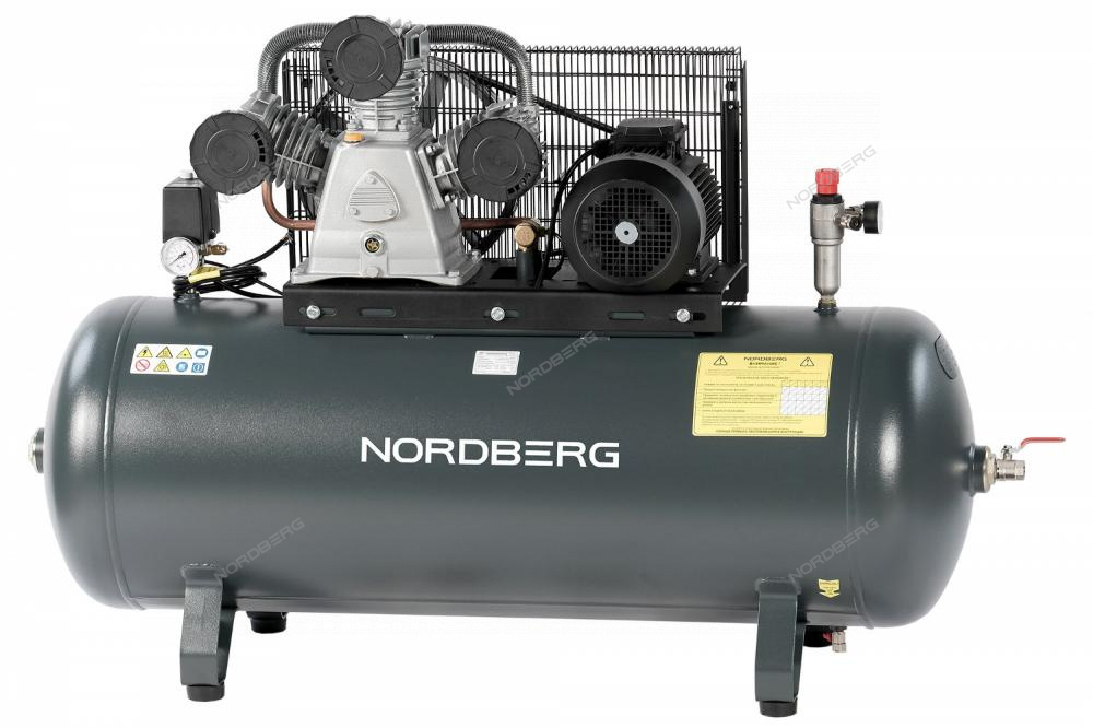 Компрессор поршневой, ременной NORDBERG NCP300/950 купить по цене 134&nbsp;002 ₽ в интернет магазине ТЕХСАД