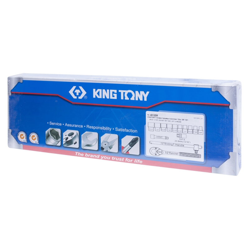 Набор торцевых головок с принадлежностями 1/2'', двенадцатигранные, 3/8''-15/16'', 14 предметов KING TONY 4012SR купить по цене 7&nbsp;250 ₽ в интернет магазине ТЕХСАД