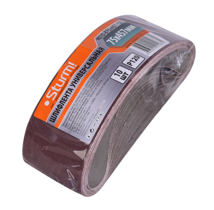 Шлифовальная лента Sturm! 9010-B76x533-120 купить по цене 430 ₽ в интернет магазине ТЕХСАД