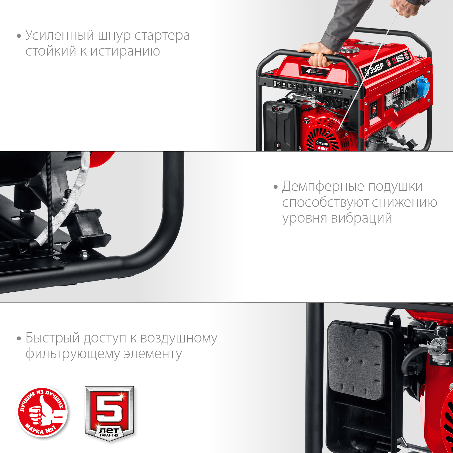 ЗУБР 8 кВт, однофазный, синхронный, щеточный, бензиновый генератор СБ-8000 Мастер купить по цене 78&nbsp;990 ₽ в интернет магазине ТЕХСАД