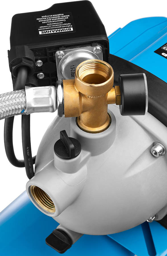 ЗУБР 1200 Вт, 63 л/мин, станция насосная М3 НАС-М3-1200-50 купить по цене 23&nbsp;640 ₽ в интернет магазине ТЕХСАД