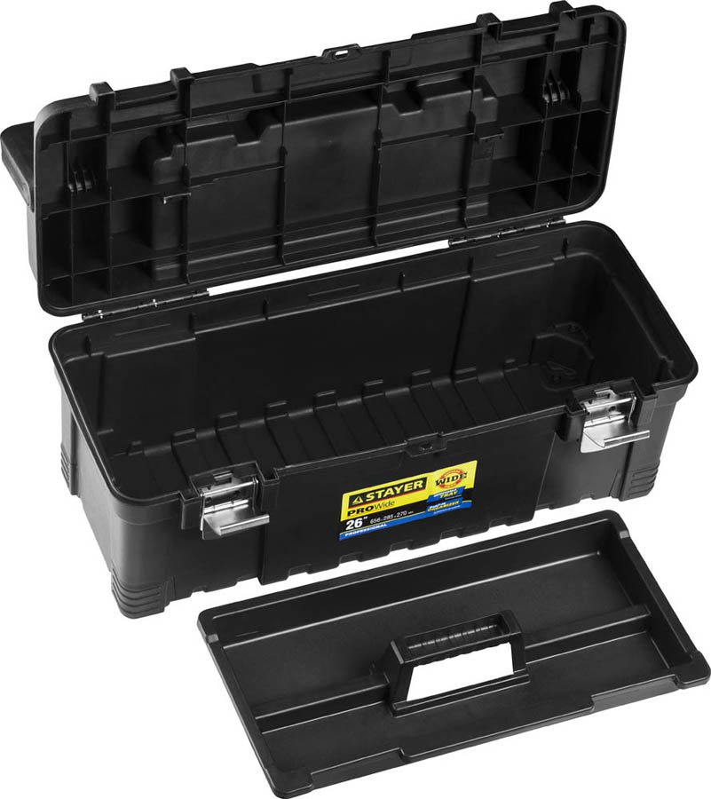 STAYER 656 x 285 x 270 (26''), пластиковый, ящик для инструментов ProWide 38003-26 купить по цене 3&nbsp;667 ₽ в интернет магазине ТЕХСАД