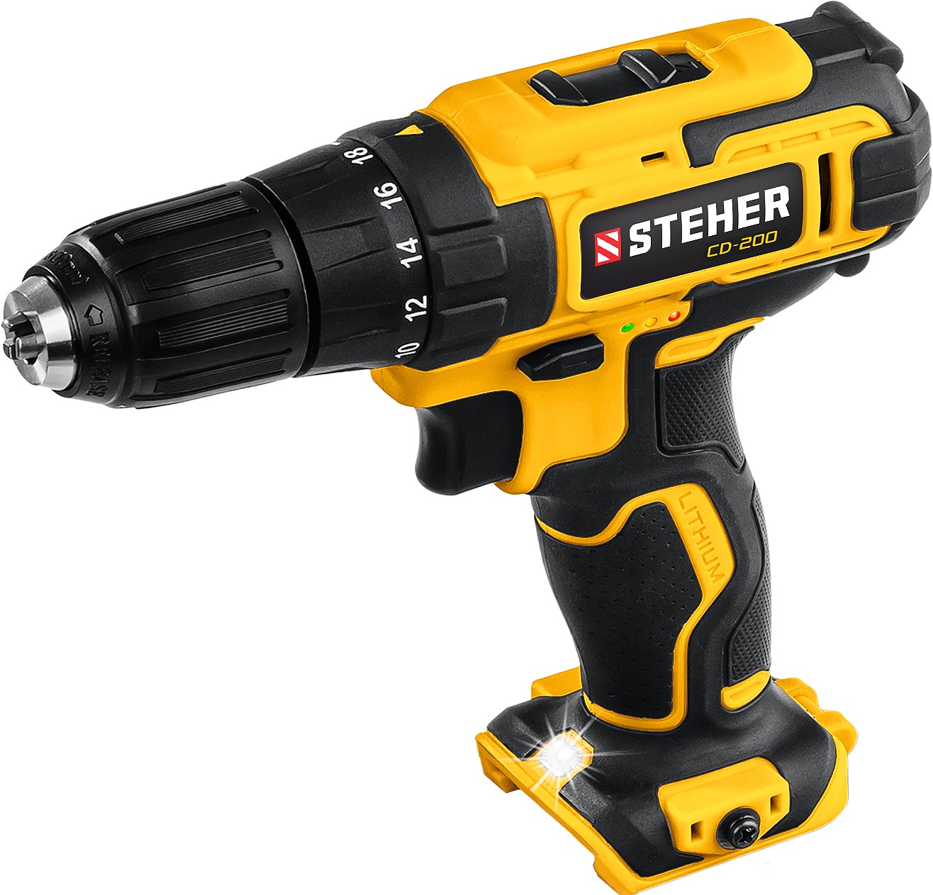 STEHER 20 В, без АКБ, в коробке, дрель-шуруповерт, CD-200 купить по цене 2&nbsp;390 ₽ в интернет магазине ТЕХСАД