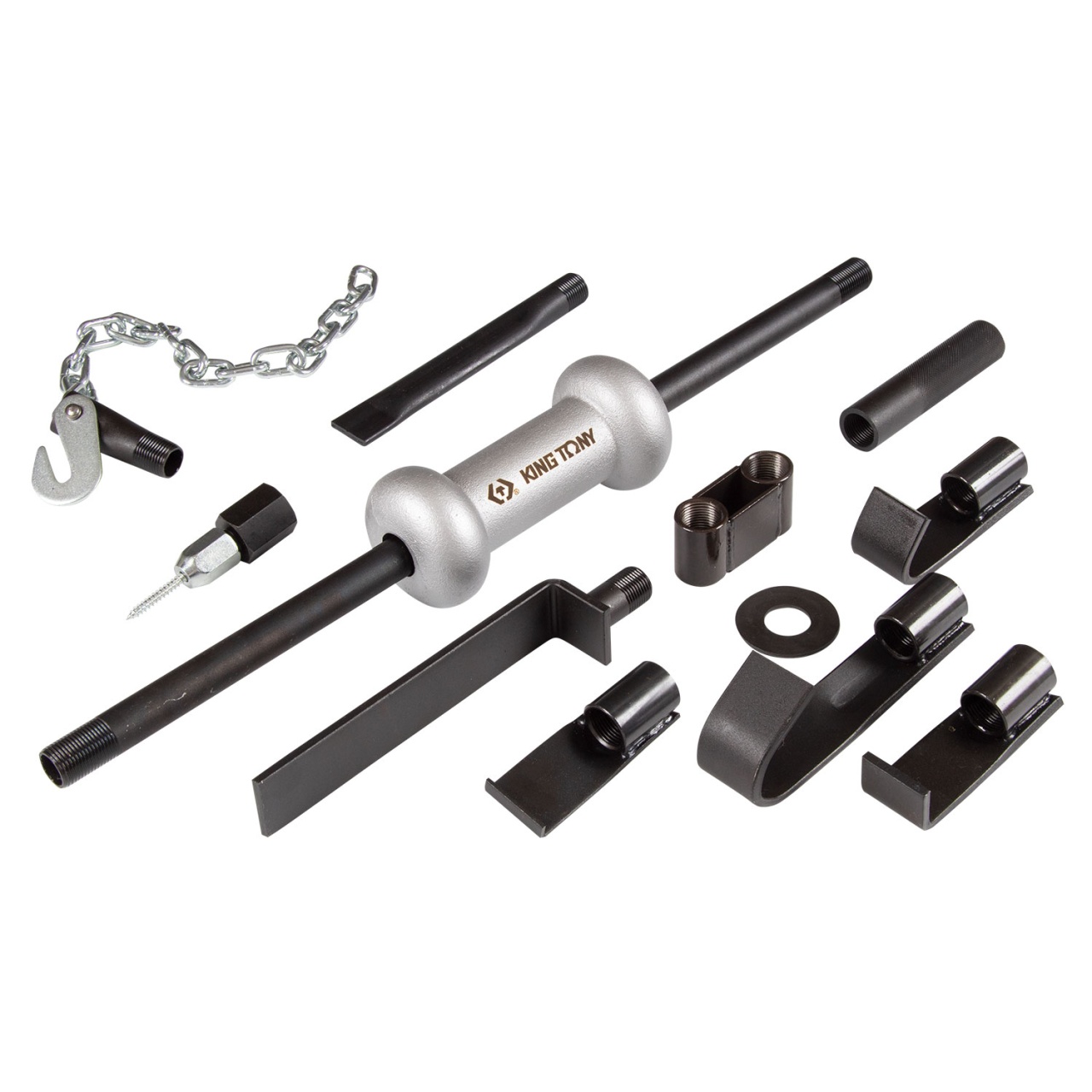 Обратный рихтовочный молоток, комплект принадлежностей, 11 предметов KING TONY 9CH01 купить по цене 11&nbsp;450 ₽ в интернет магазине ТЕХСАД