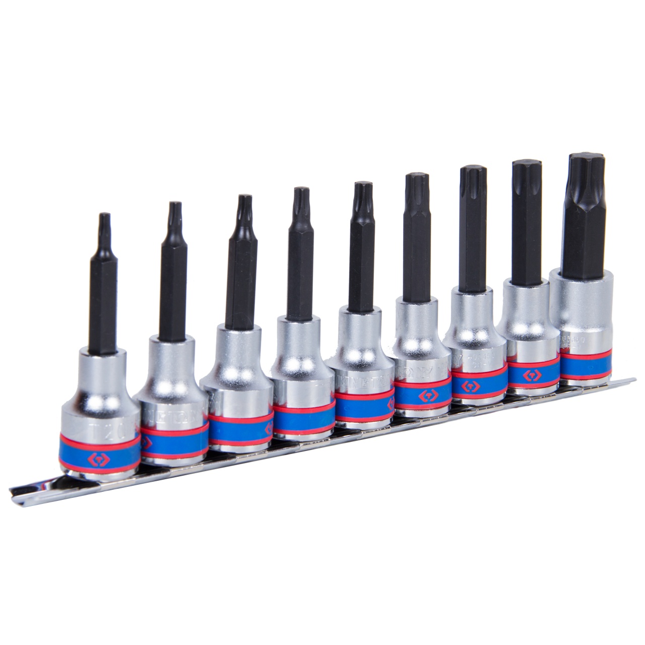 Набор торцевых насадок 1/2'', Torx, Т20-Т60 мм, L = 80 мм, 9 предметов KING TONY 4119PR10 купить по цене 3&nbsp;520 ₽ в интернет магазине ТЕХСАД