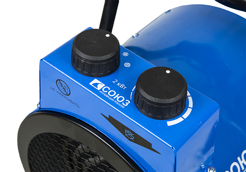 Электрическая тепловая пушка СОЮЗ ТПС-2027 купить по цене 3&nbsp;650 ₽ в интернет магазине ТЕХСАД