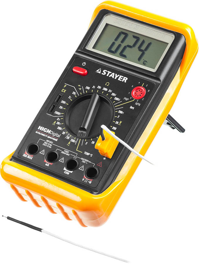 STAYER мультиметр цифровой HIGHDigital 45320-T купить по цене 1&nbsp;750 ₽ в интернет магазине ТЕХСАД