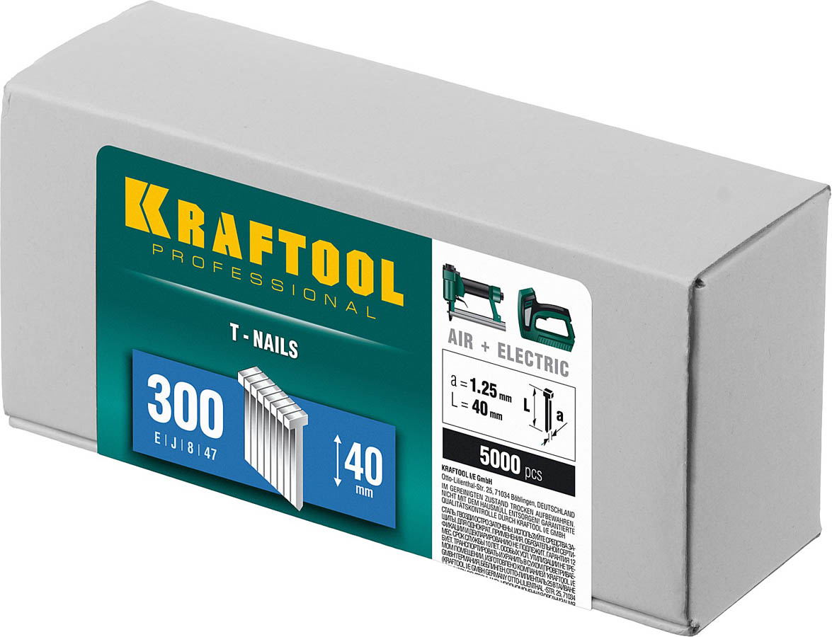 KRAFTOOL гвозди тип 300, 40 мм, гвозди для нейлера 31785-40 купить по цене 1&nbsp;450 ₽ в интернет магазине ТЕХСАД