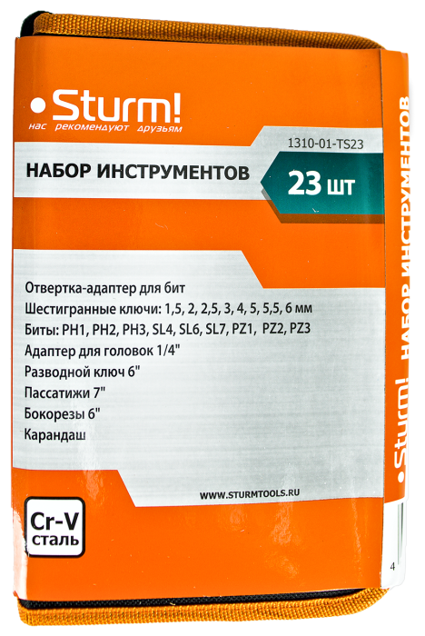 Набор инструментов 23 предмета Sturm! 1310-01-TS23 купить по цене 1&nbsp;490 ₽ в интернет магазине ТЕХСАД