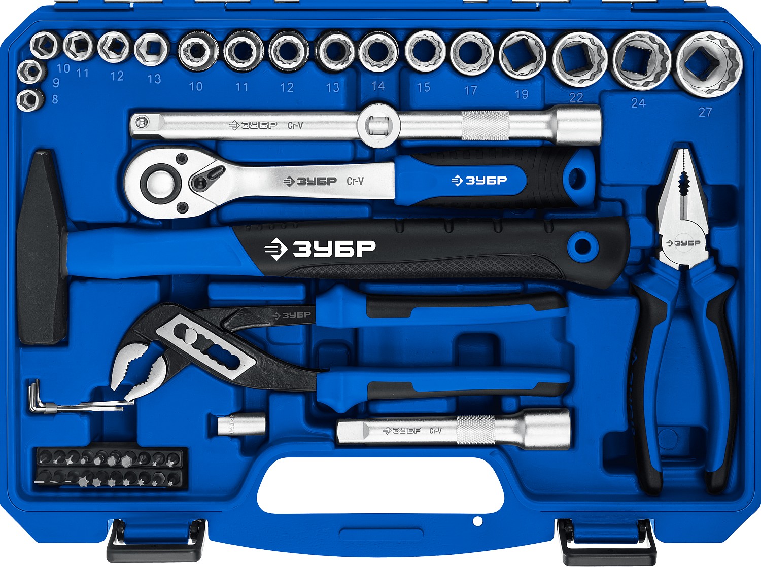 ЗУБР 63 шт., универсальный набор инструмента Универсал-63 27670-H58_z01 купить по цене 8&nbsp;710 ₽ в интернет магазине ТЕХСАД
