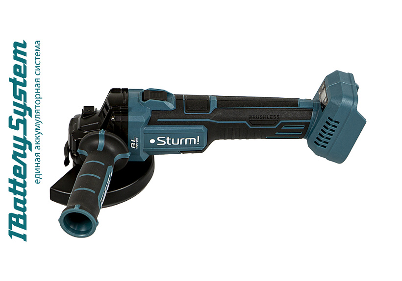 Аккумуляторная УШМ Sturm! CAG1812BLE 1BatterySystem купить по цене 7&nbsp;650 ₽ в интернет магазине ТЕХСАД