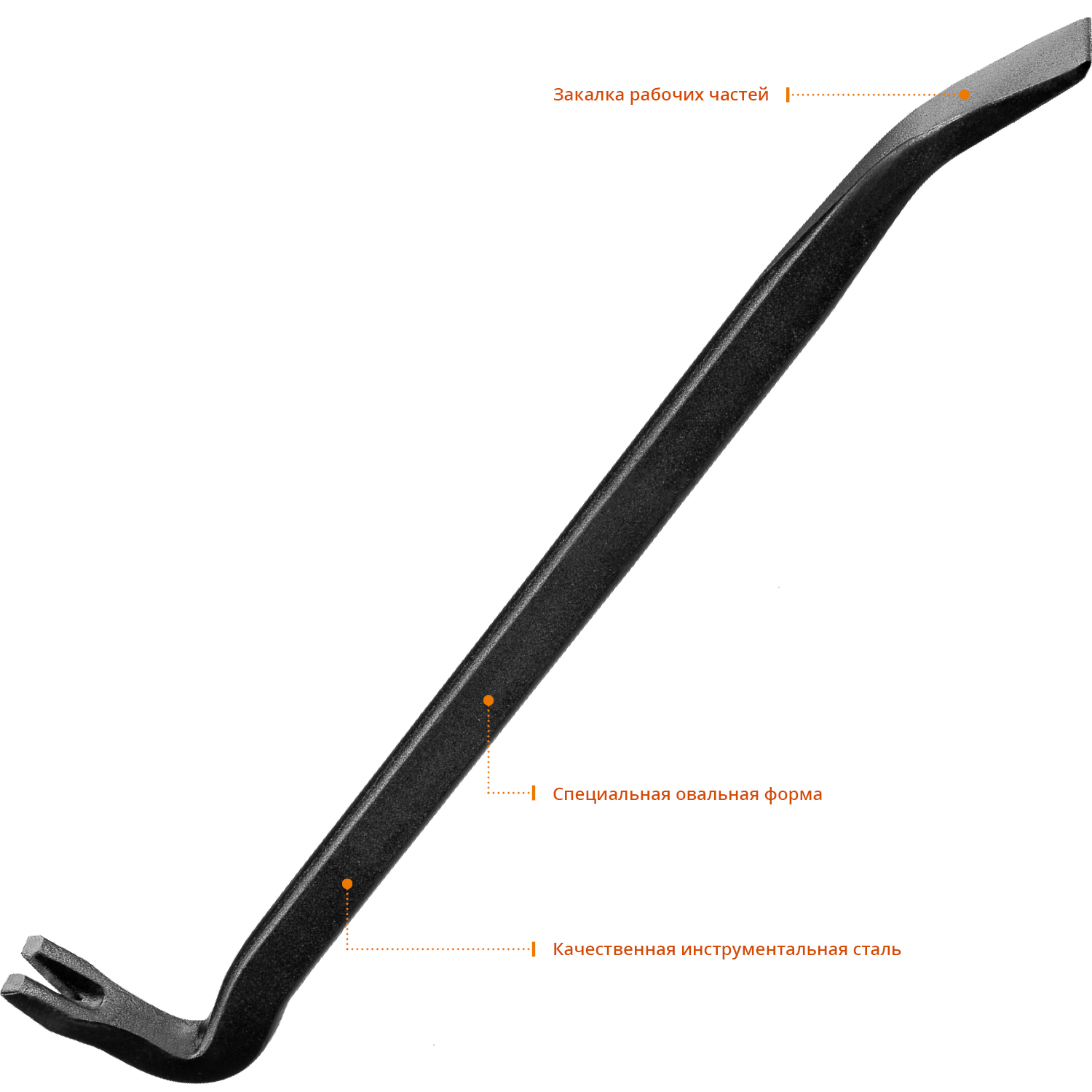 STAYER 450 мм, сталь 45, сечение 12х22 мм, лом-гвоздодер Hercules 21643-45 Professional купить по цене 1&nbsp;020 ₽ в интернет магазине ТЕХСАД