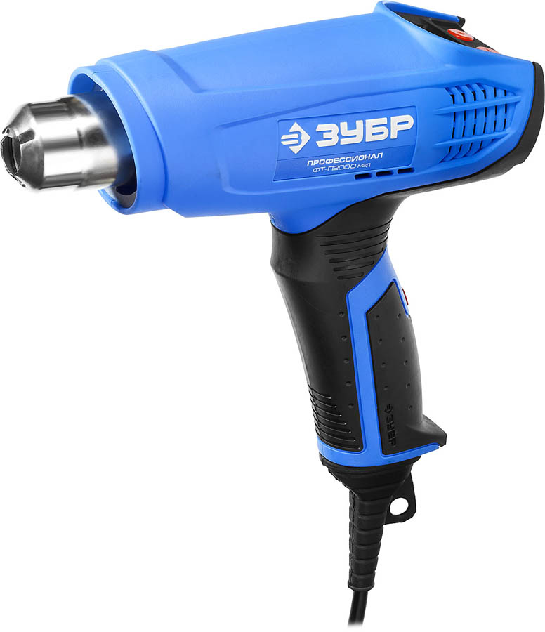ЗУБР 2000 Вт, 1 режим: 60°С  2 режим: 80-600°С, фен технический ФТ-П2000 М2Д Профессионал купить по цене 5&nbsp;450 ₽ в интернет магазине ТЕХСАД