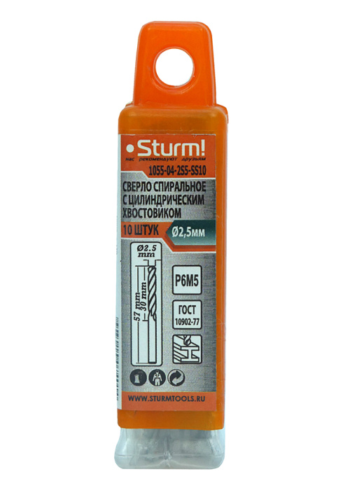 Сверло по металлу Sturm! 1055-04-2S5-SS10 купить по цене 150 ₽ в интернет магазине ТЕХСАД