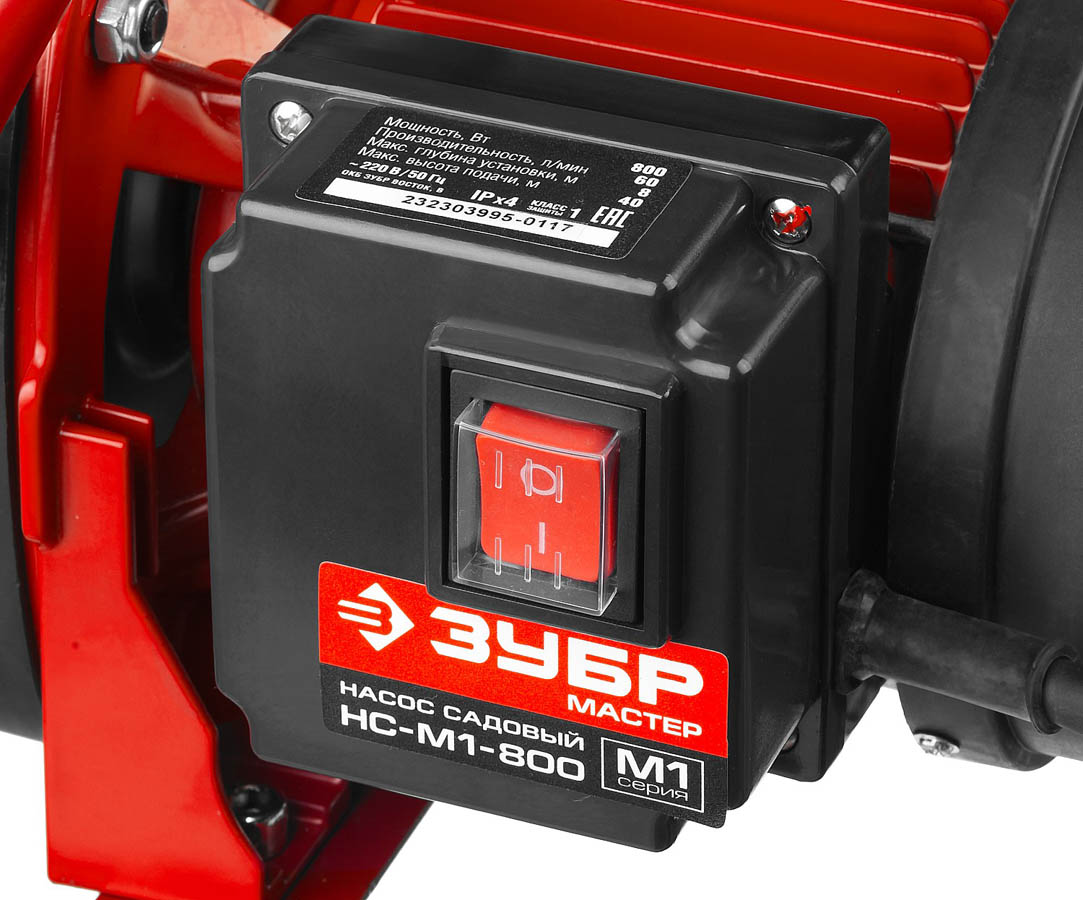 ЗУБР 800 Вт, поверхностный, 60 л/мин, насос садовый НС-М1-800 купить по цене 6&nbsp;140 ₽ в интернет магазине ТЕХСАД